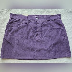 Levi's Mini Skirt Purple Corduroy Size 30